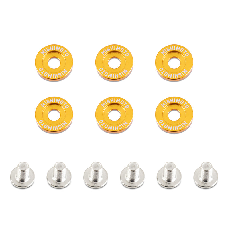 Mishimoto Small Fender Washer Kit (6pcs) - Gold