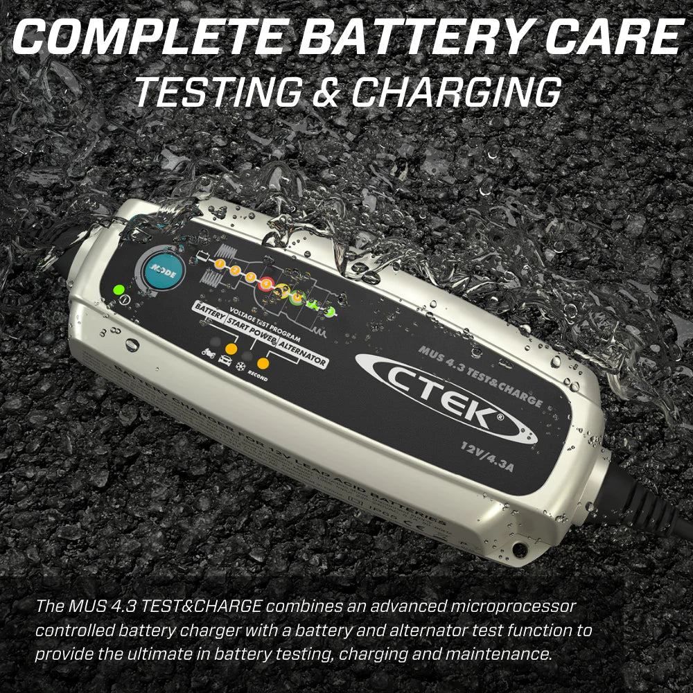 CTEK Battery Charger - MUS 4.3 Test & Charge - 12V