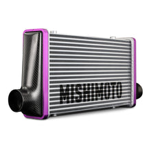 画像をギャラリービューアに読み込む, Mishimoto Universal Carbon Fiber Intercooler - Gloss Tanks - 450mm Black Core - C-Flow - R V-Band